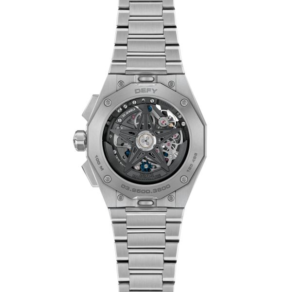 Zenith Defy Skyline Chronographe Skeleton automatic black dial steel bracelet 41 mm