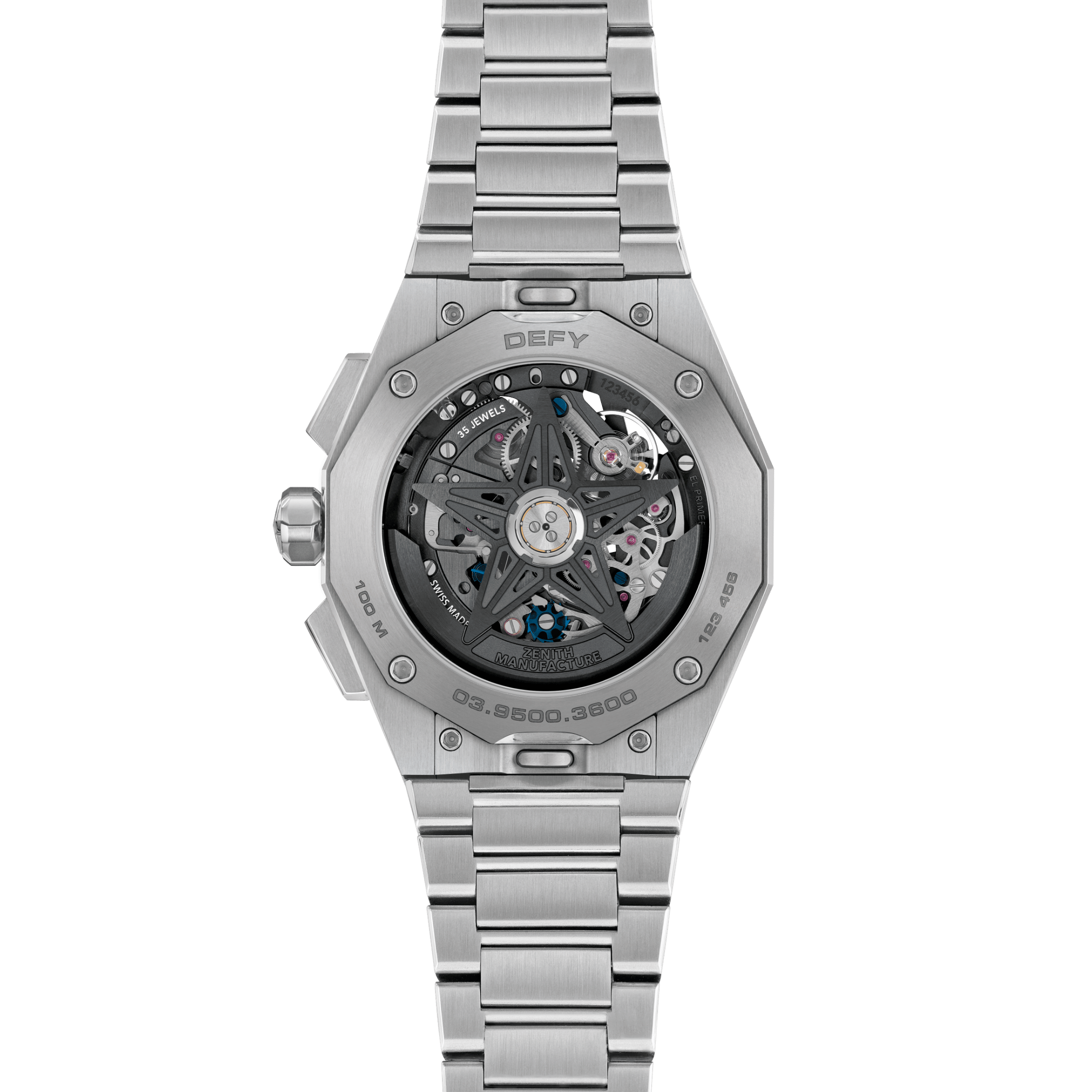 Zenith Defy Skyline Chronographe Skeleton automatic black dial steel bracelet 41 mm