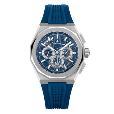 Zenith Defy Skyline Chronographe Skeleton automatic blue dial steel bracelet 41 mm