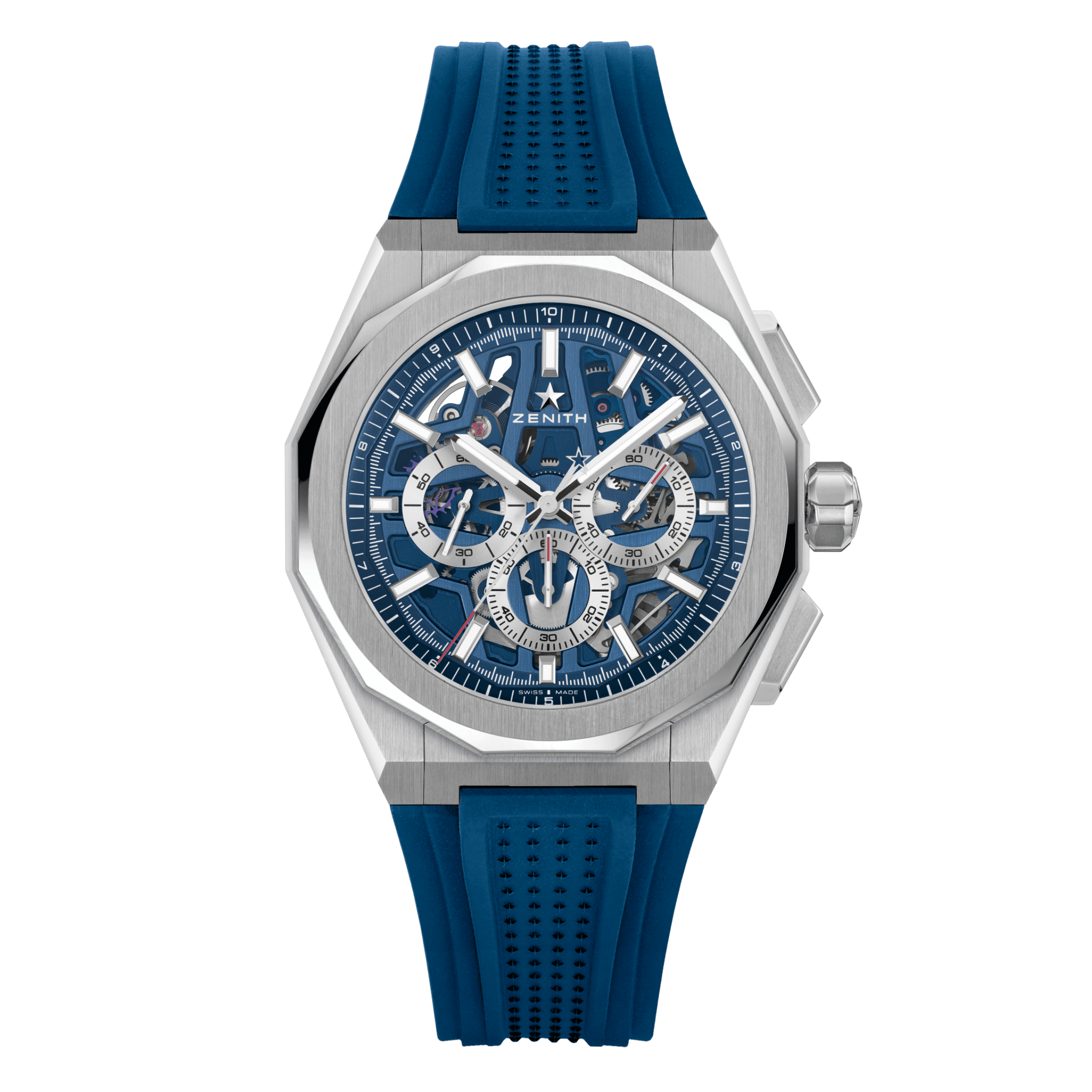 Zenith Defy Skyline Chronographe Skeleton automatic blue dial steel bracelet 41 mm