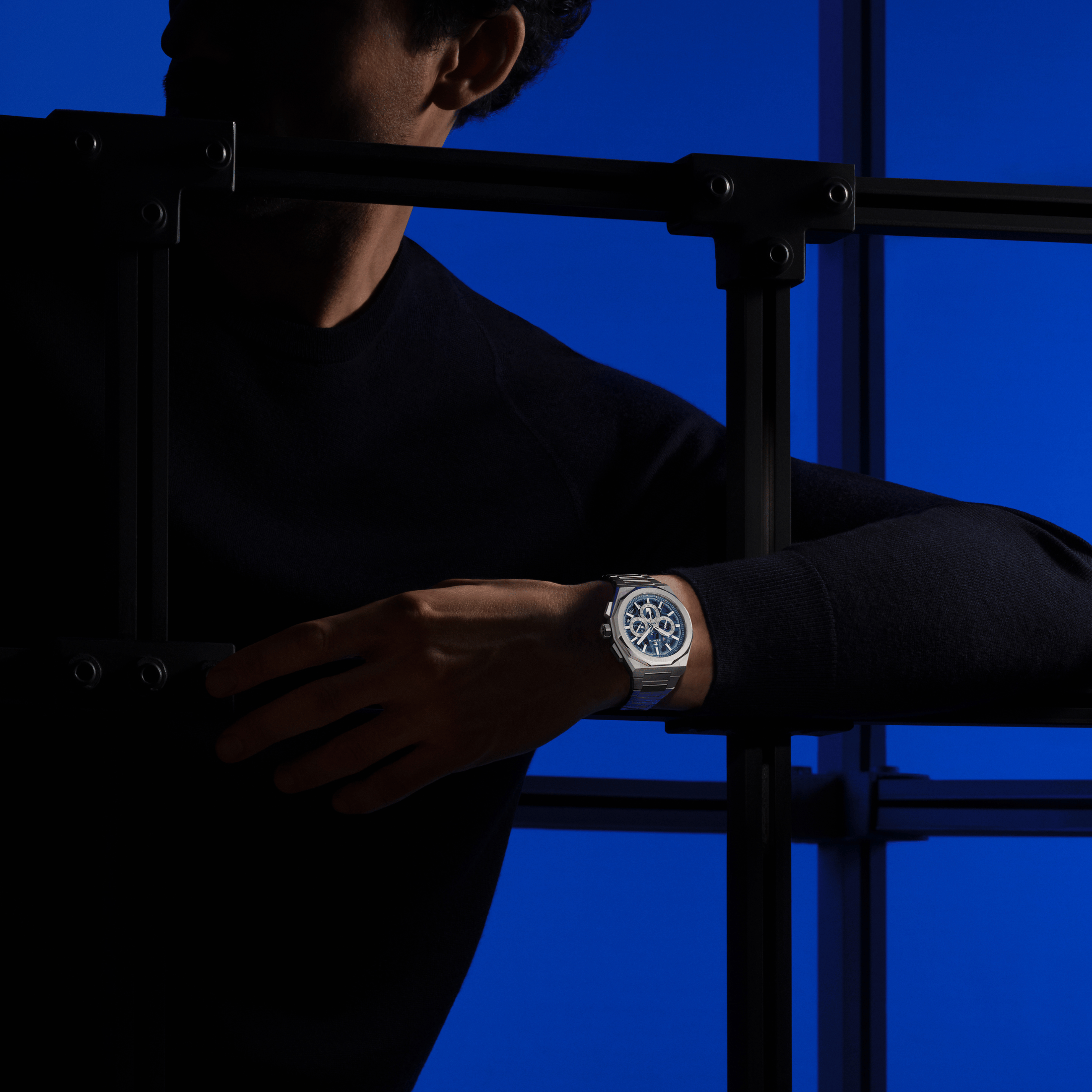 Zenith Defy Skyline Chronographe Skeleton automatic blue dial steel bracelet 41 mm