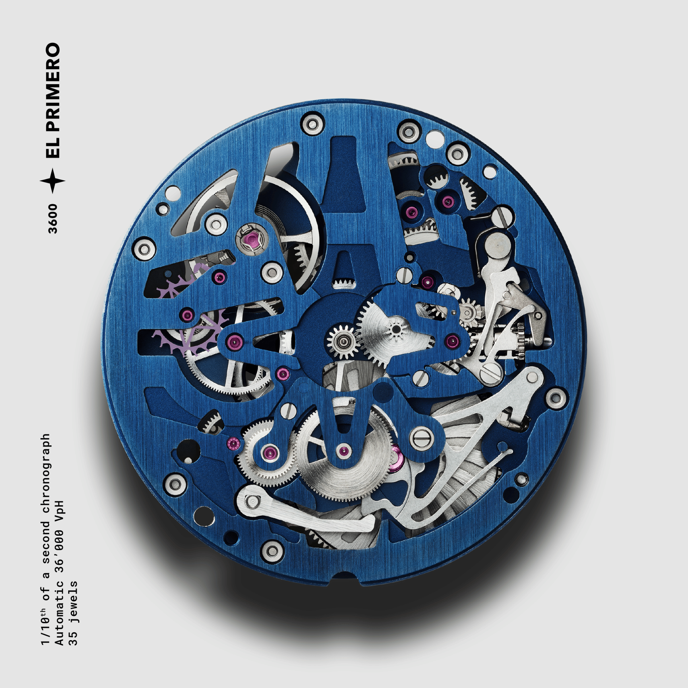 Montre Zenith Defy Skyline Chronographe Skeleton automatique cadran bleu bracelet acier 42 mm