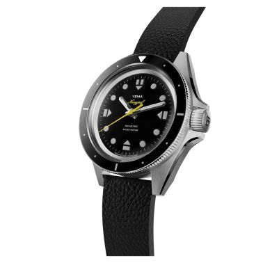 Yema Navygraf Slim CMM.20 automatic watch black dial black leather strap 39 mm 22.24.66.SN.L6