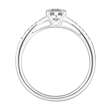 Solitaire Lepage Première Dame en or blanc diamants