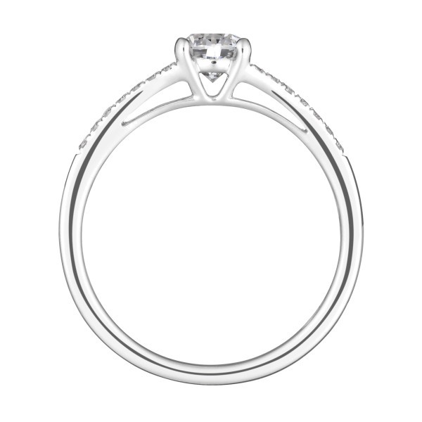 Solitaire Lepage Première Dame en or blanc diamants