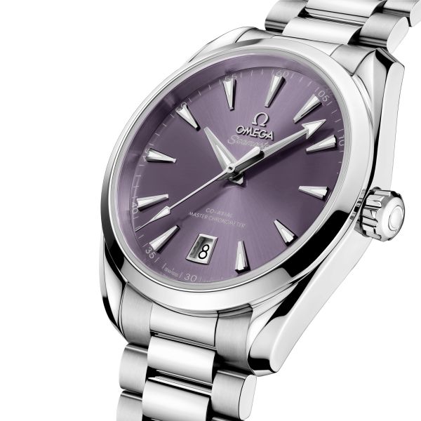Montre Omega Seamaster Aqua Terra Shades 150m Co-Axial Master Chronometer cadran lavande bracelet acier 38 mm