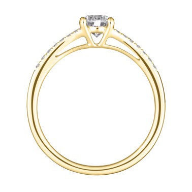 Solitaire Lepage Première Dame en or jaune diamants