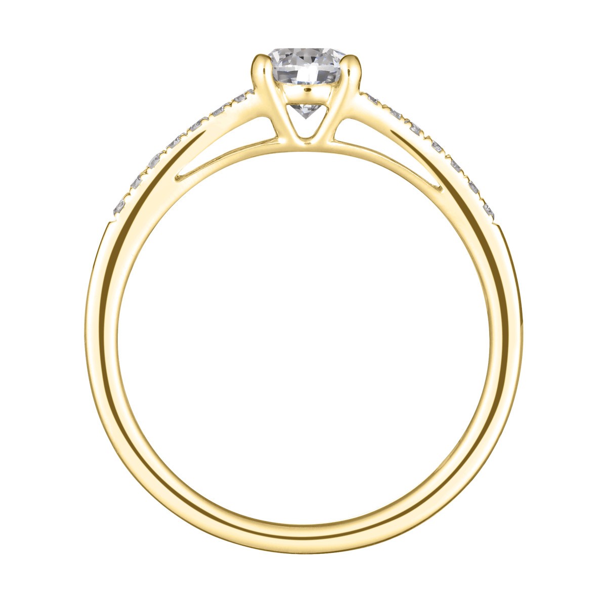 Solitaire Lepage Première Dame en or jaune diamants