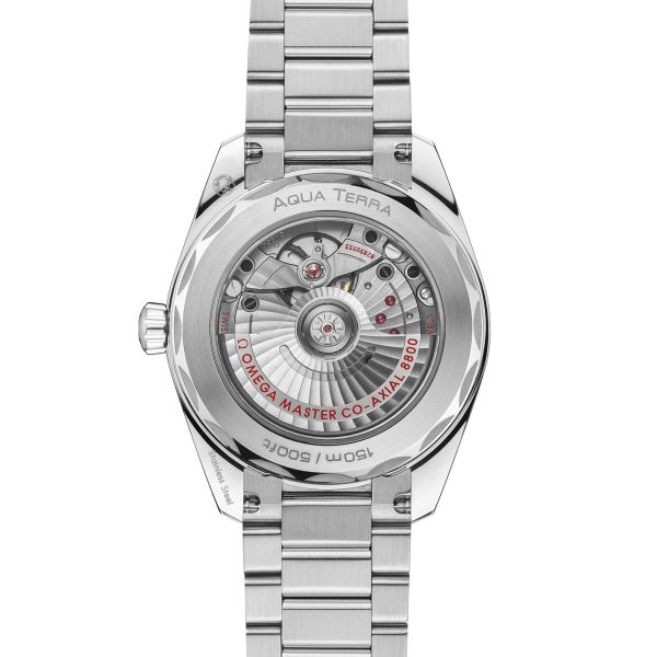 Omega Seamaster Aqua Terra Shades 150m Co-Axial Master Chronometer pink shell dial steel bracelet 38 mm