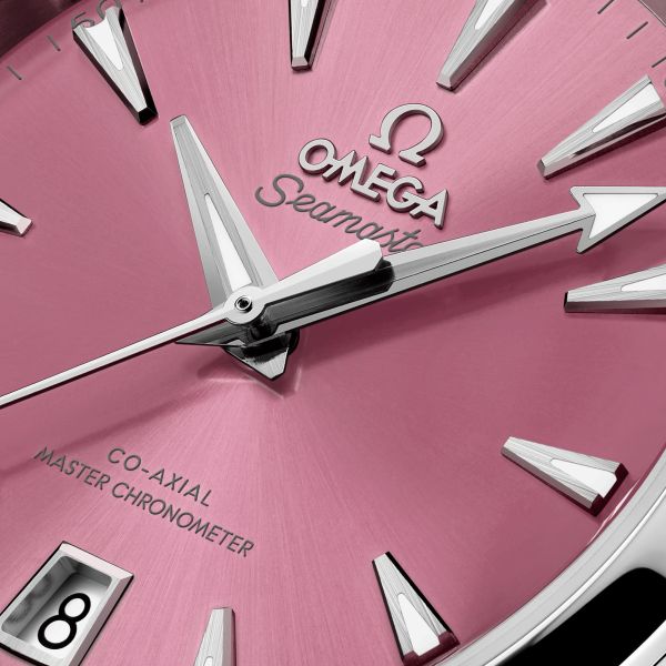 Omega Seamaster Aqua Terra Shades 150m Co-Axial Master Chronometer pink shell dial steel bracelet 38 mm