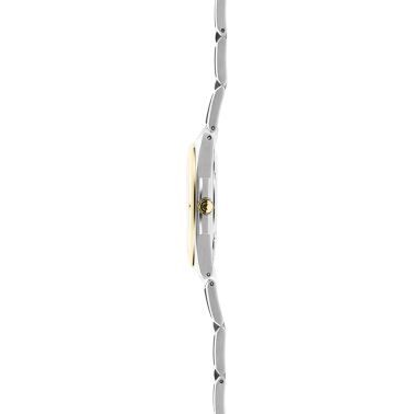 Herbelin Cap Camarat Bicolor quartz watch silver dial steel bracelet and yellow gold PVD 33 mm 14545BT11N