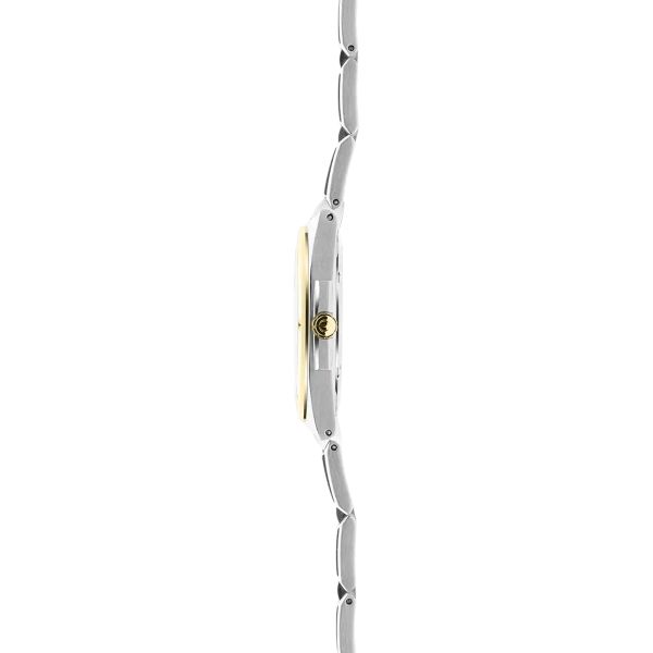 Herbelin Cap Camarat Bicolor quartz watch silver dial steel bracelet and yellow gold PVD 33 mm 14545BT11N