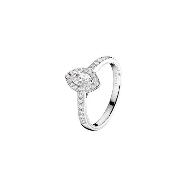 Solitaire Lepage Gaston en or blanc diamants