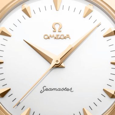 Omega Heritage Seamaster 37 mm Moonshine Gold "Milano Cortina 2026" automatic white enamel dial leather strap 37 mm