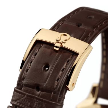 Omega Heritage Seamaster 37 mm Moonshine Gold "Milano Cortina 2026" automatic white enamel dial leather strap 37 mm