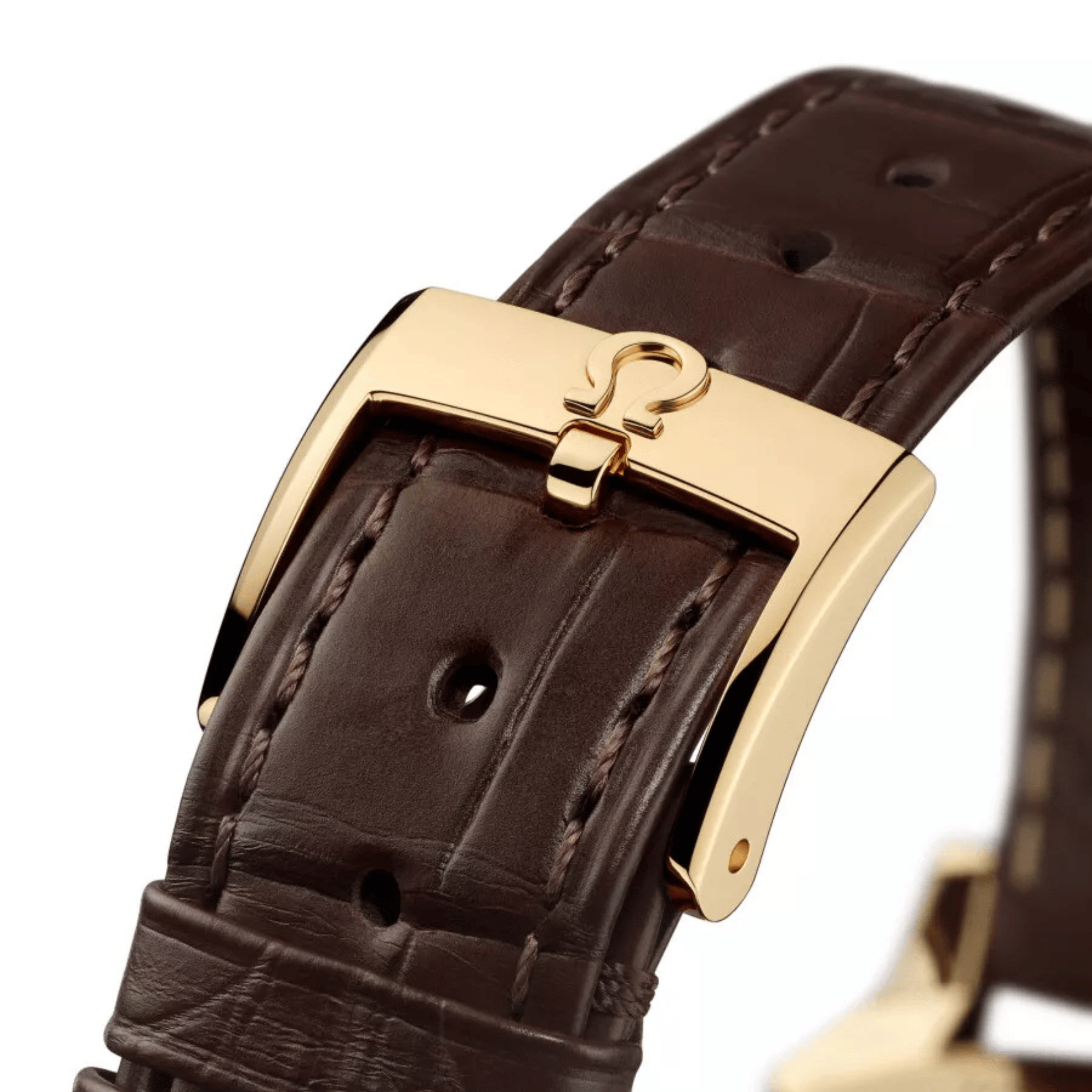 Omega Heritage Seamaster 37 mm Moonshine Gold "Milano Cortina 2026" automatic white enamel dial leather strap 37 mm