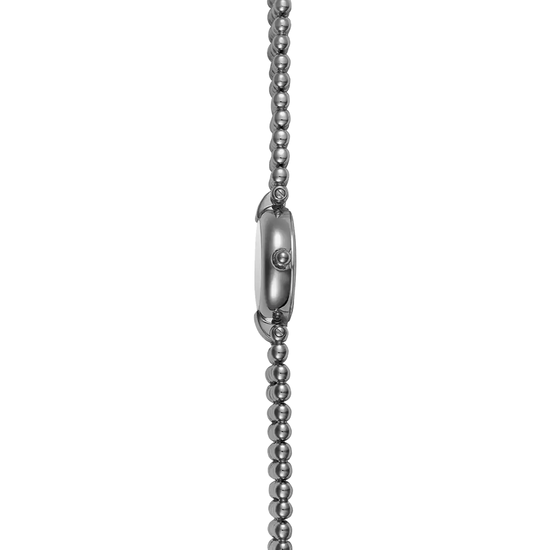 Herbelin Perles quartz watch diamonds markers white mother-of-pearl dial steel bracelet 22 mm 17433B89