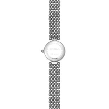 Montre Herbelin Perles quartz index diamants cadran nacre blanche bracelet acier 22 mm 17433B89