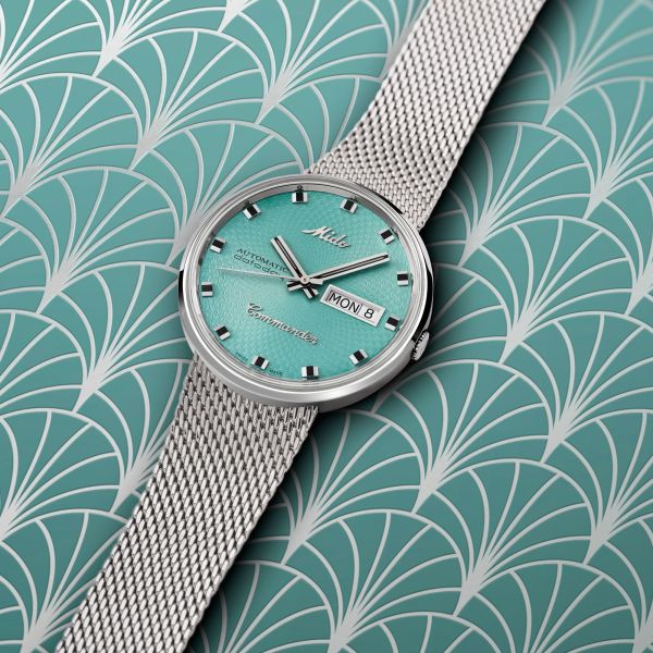 Mido Commander Special automatic watch turquoise dial stainless steel bracelet 37 mm - Special Edition