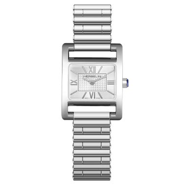 Herbelin Ve Avenue quartz watch silver dial steel bracelet 23.4 x 19 mm 17537B08