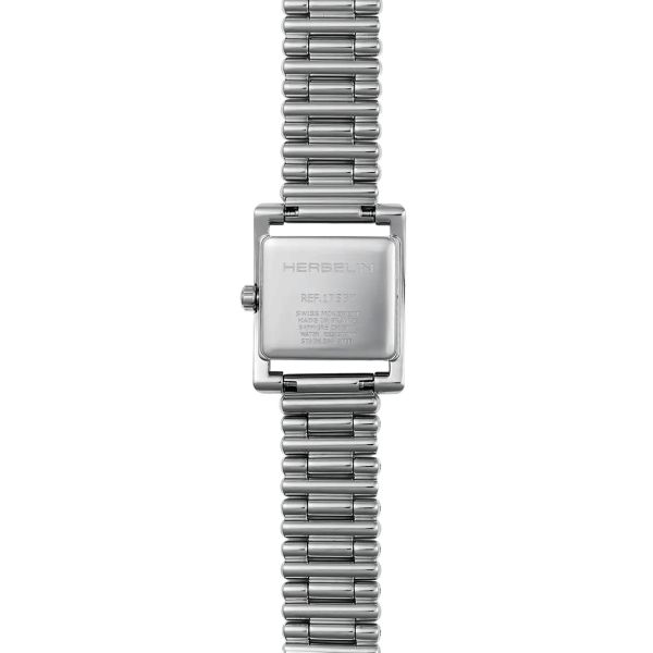 Montre Herbelin Ve Avenue quartz cadran argent bracelet acier 23,4 x 19 mm 17537B08