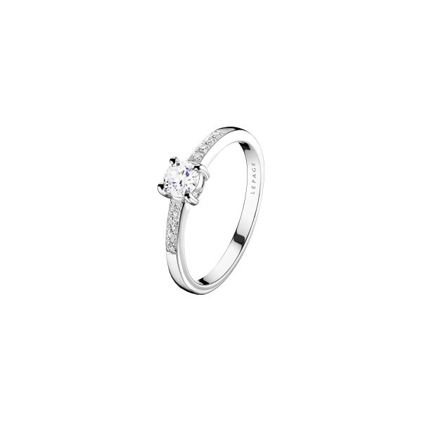 Solitaire Lepage Aristide en or blanc diamants