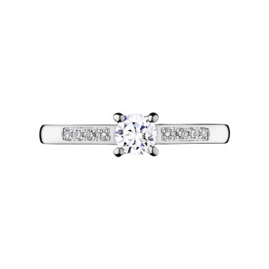 Solitaire Lepage Aristide en or blanc diamants