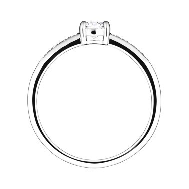 Solitaire Lepage Aristide en or blanc diamants