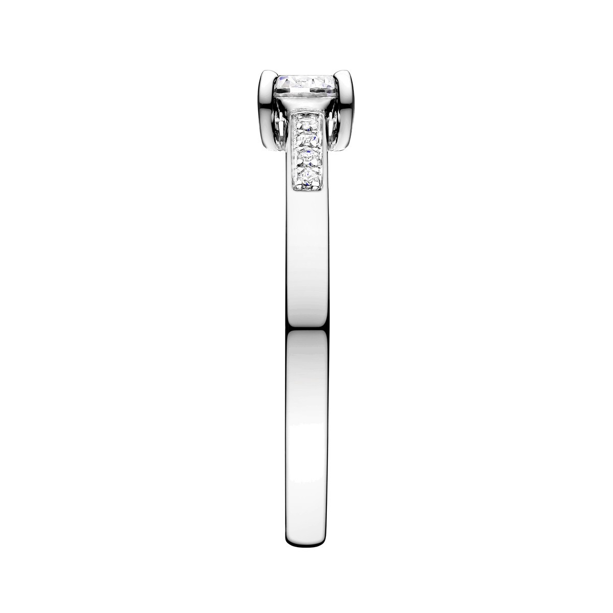 Solitaire Lepage Aristide en or blanc diamants