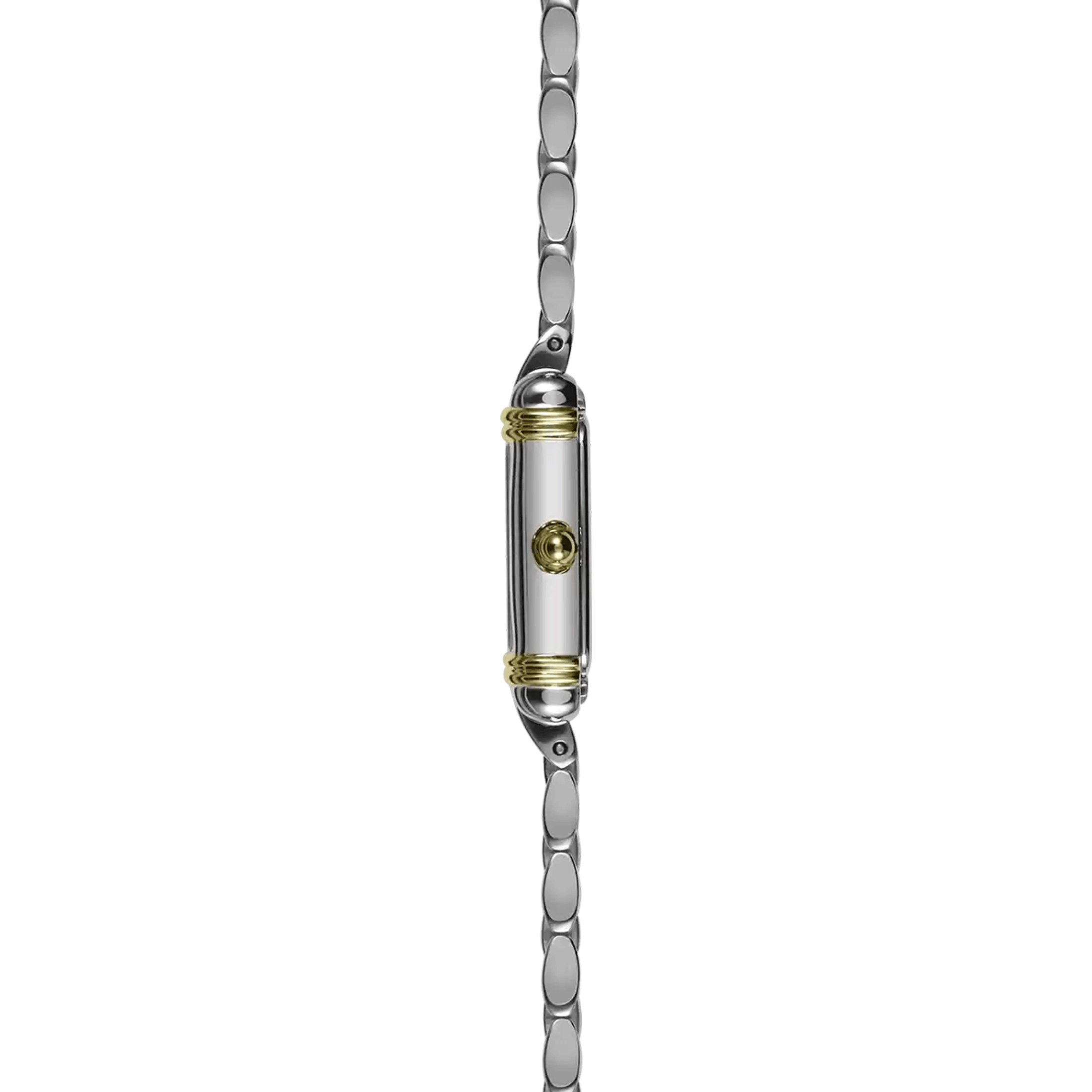 Montre Herbelin Art Déco quartz bicolore cadran argent bracelet acier bicolore 17,8 x 19,40 mm 17438BT22
