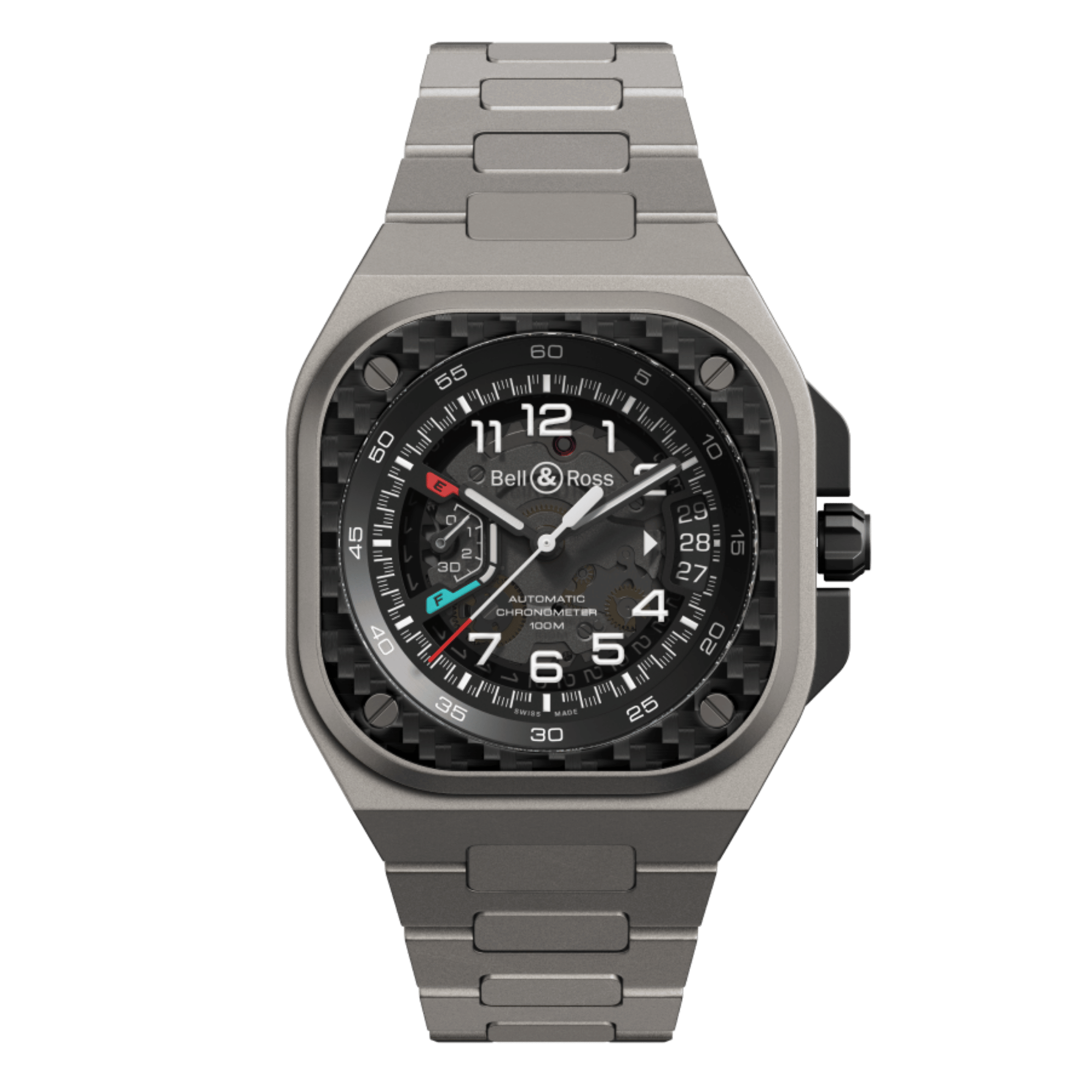 Bell & Ross BR-X5 Racing automatic black dial titanium bracelet 41 mm