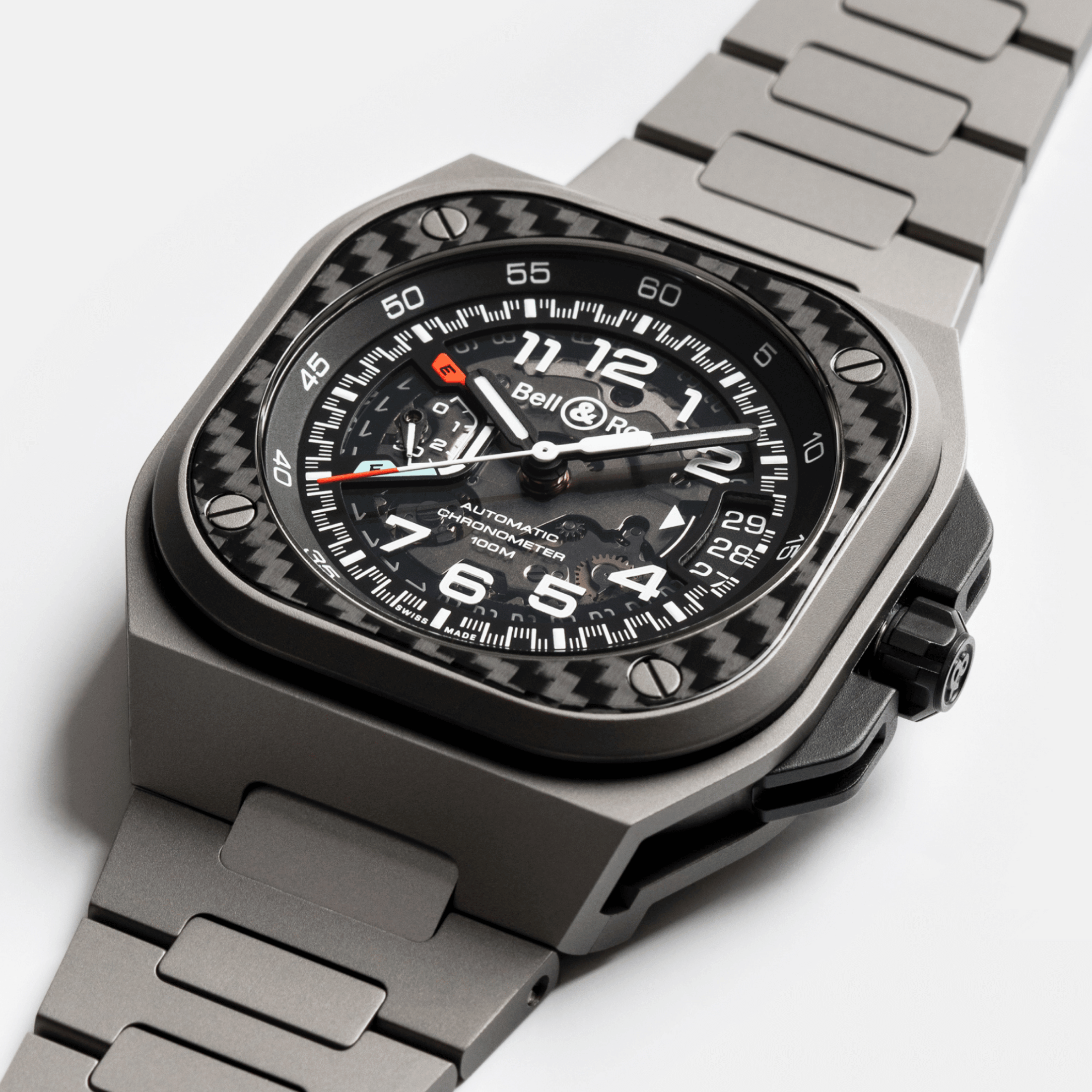 Montre Bell & Ross BR-X5 Racing automatique cadran noir bracelet titane 41 mm
