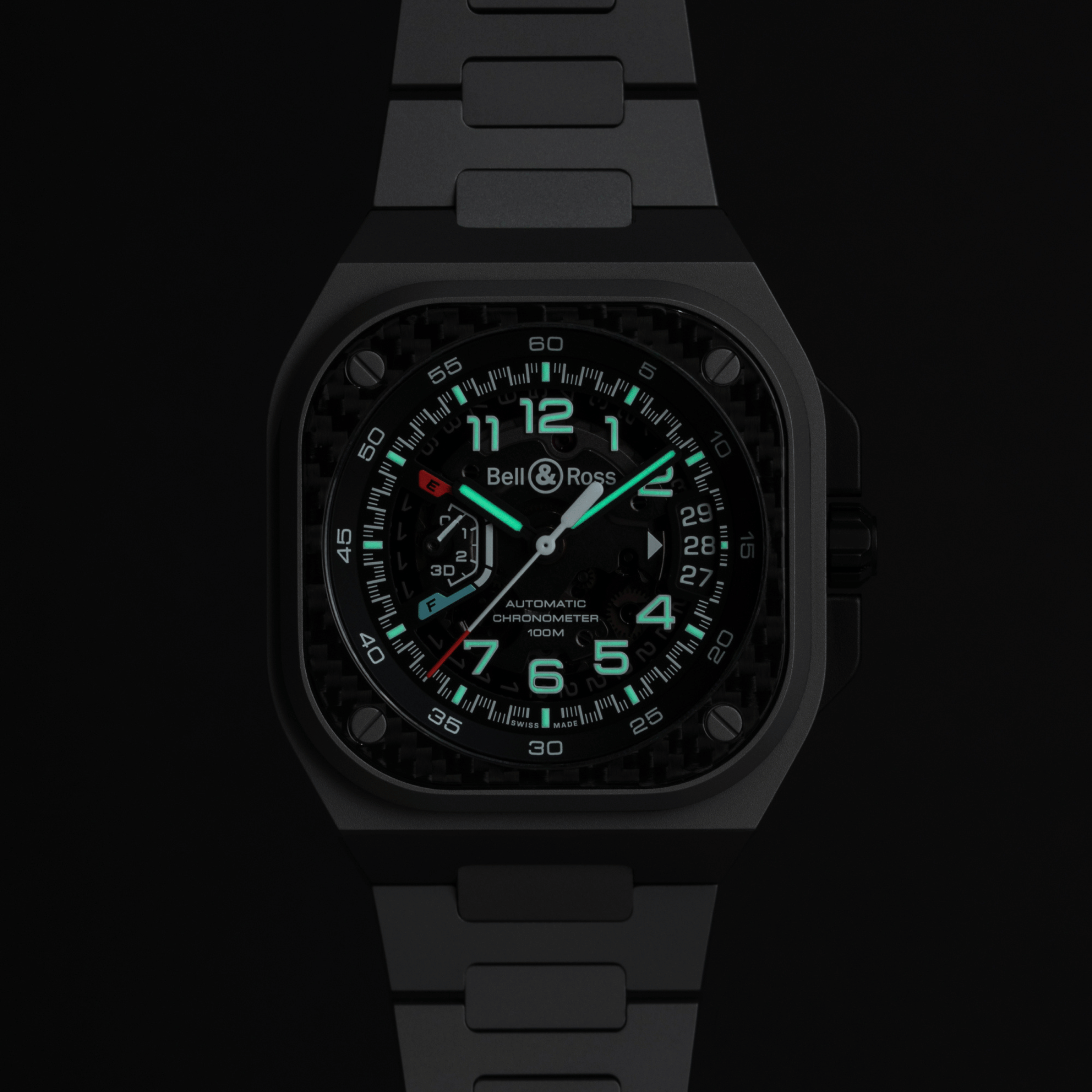Bell & Ross BR-X5 Racing automatic black dial titanium bracelet 41 mm