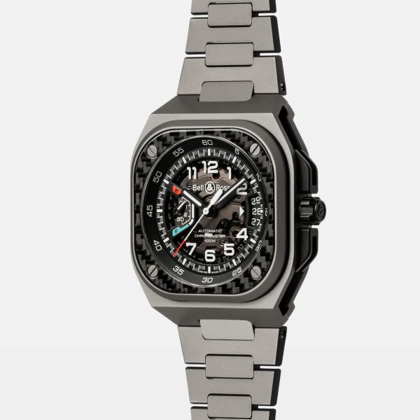 Bell & Ross BR-X5 Racing automatic black dial titanium bracelet 41 mm