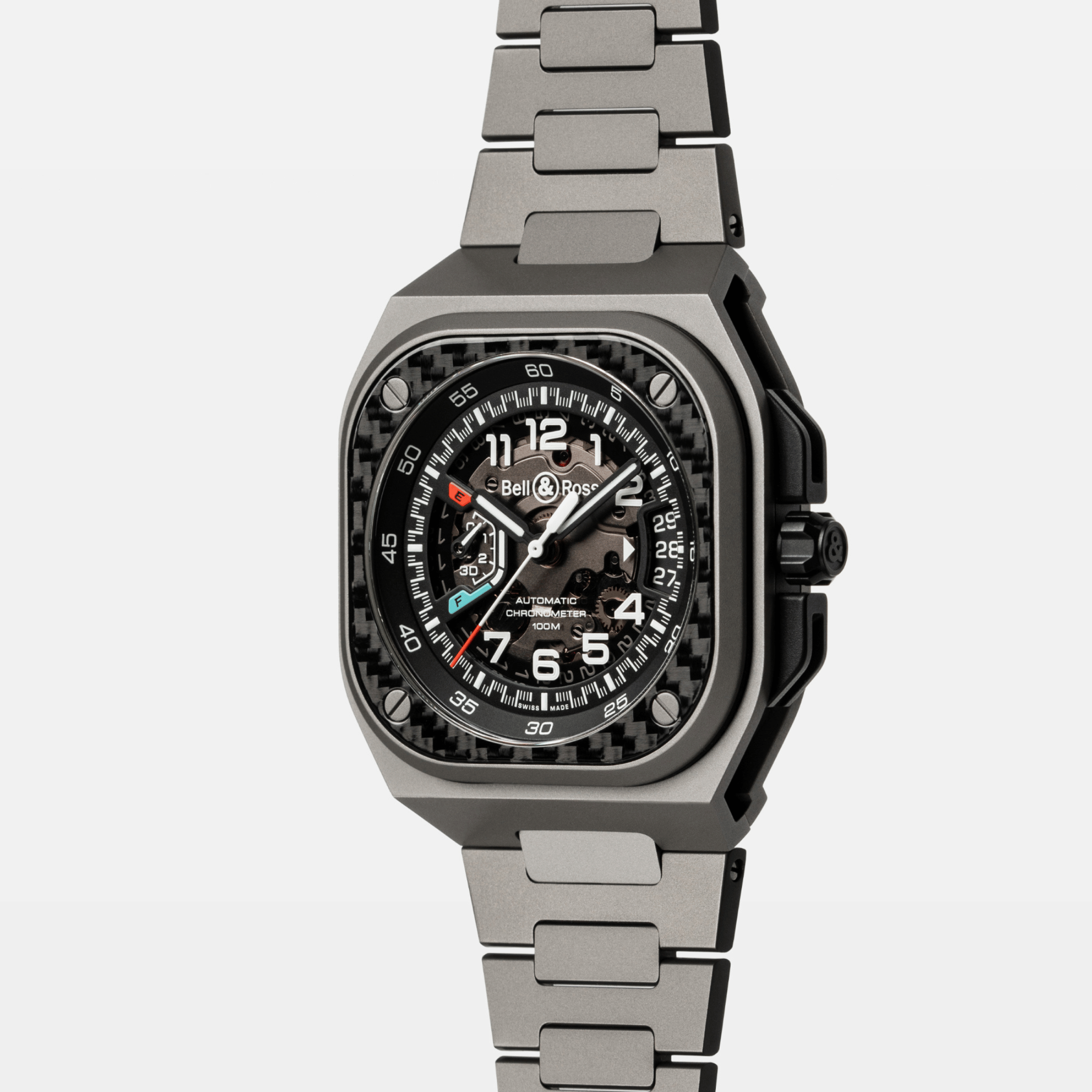 Bell & Ross BR-X5 Racing automatic black dial titanium bracelet 41 mm