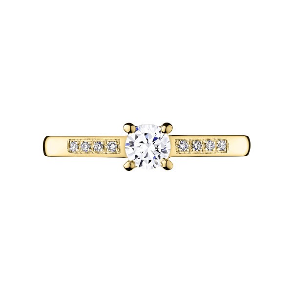 Solitaire Lepage Aristide en or jaune diamants