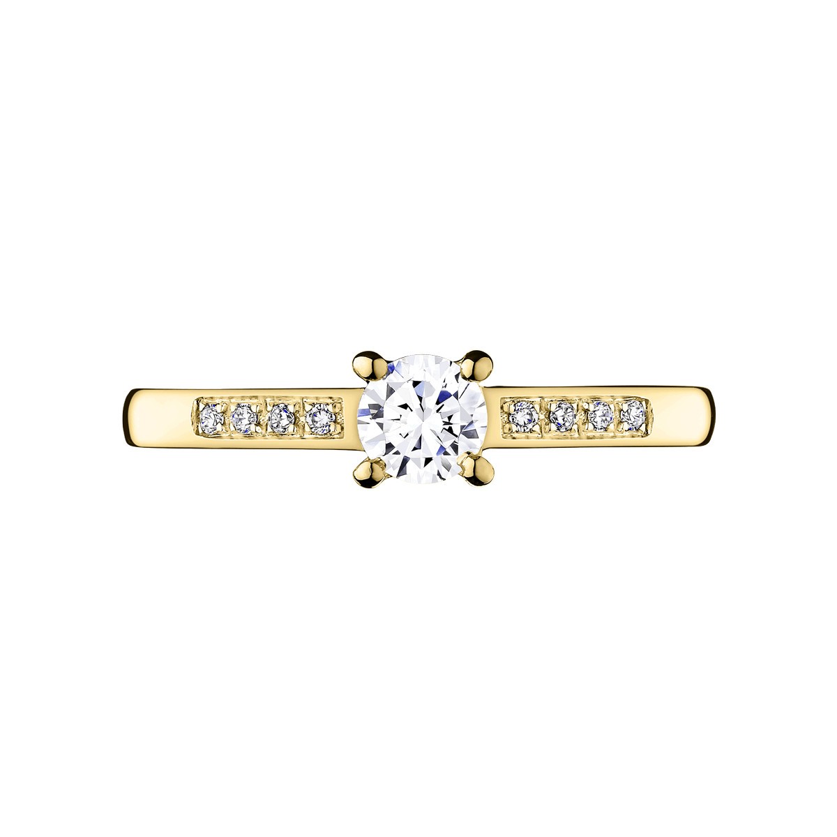 Solitaire Lepage Aristide en or jaune diamants