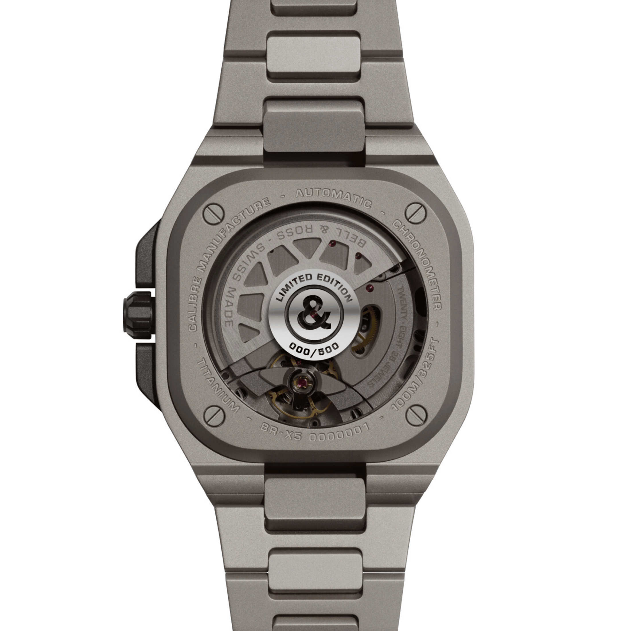 Bell & Ross BR-X5 Racing automatic black dial titanium bracelet 41 mm