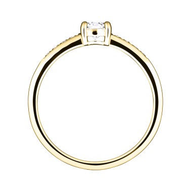 Solitaire Lepage Aristide en or jaune diamants