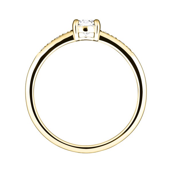 Solitaire Lepage Aristide en or jaune diamants