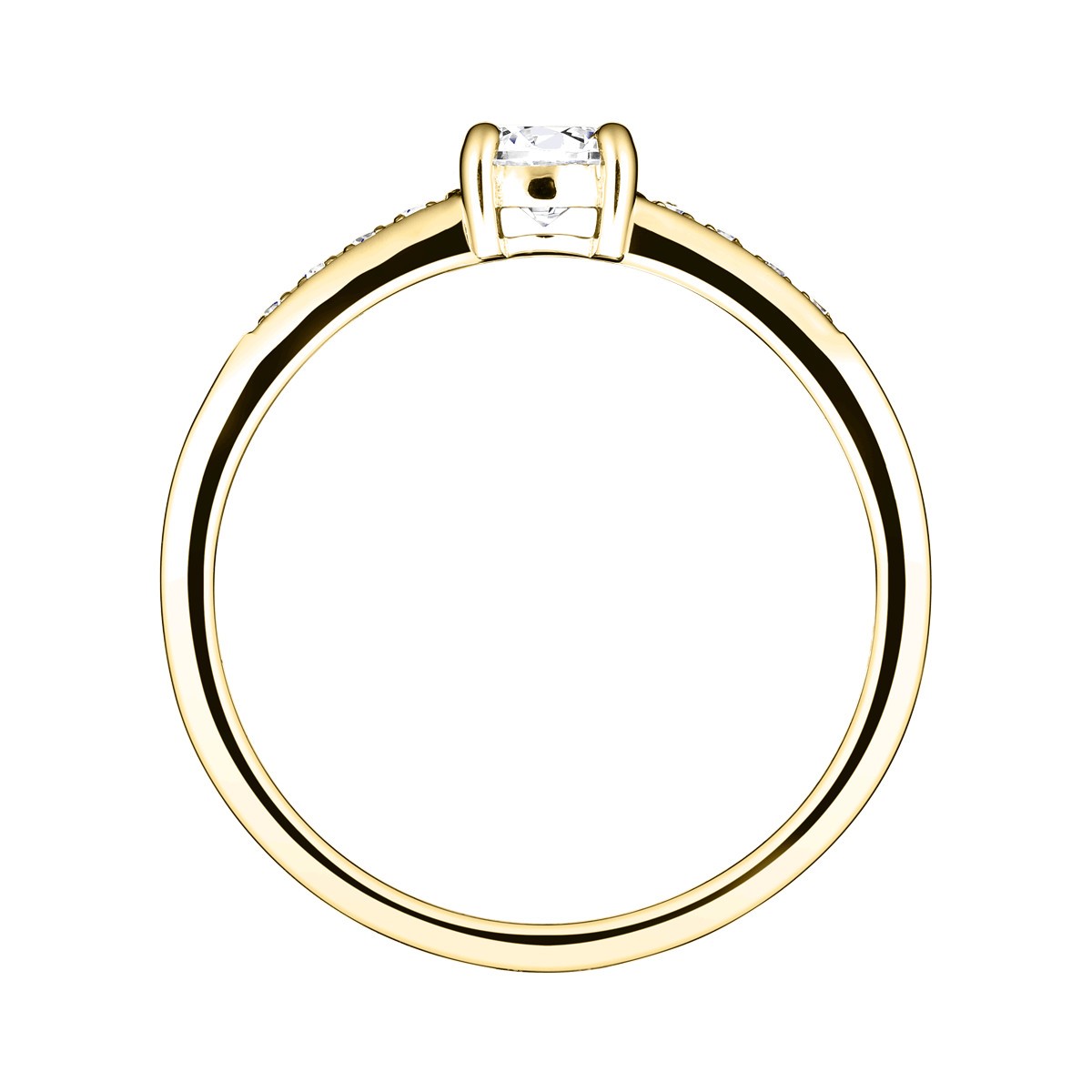 Solitaire Lepage Aristide en or jaune diamants