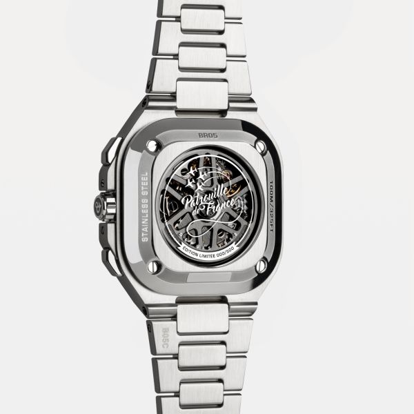 Bell & Ross BR 05 Chrono Patrouille de France automatic blue dial steel bracelet 42 mm