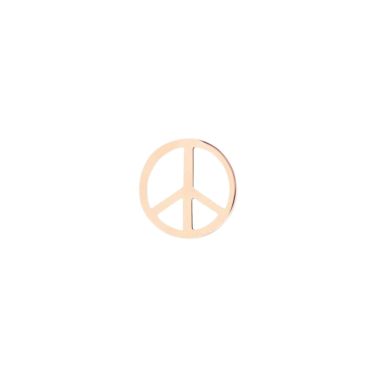 Earring Ginette NY solo peace & love stud in rose gold 