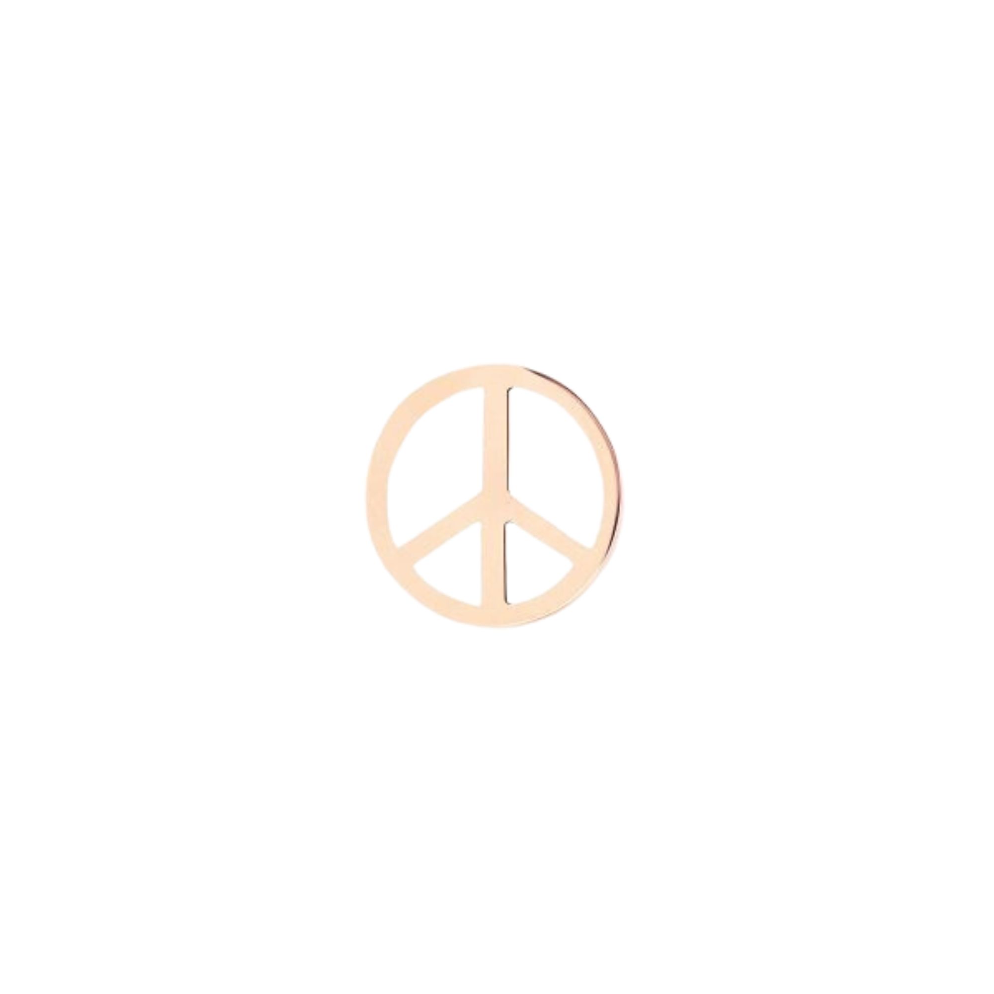 Earring Ginette NY solo peace & love stud in rose gold 