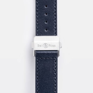 Bell & Ross BR 05 Chrono Patrouille de France automatic blue dial blue leather strap 42 mm