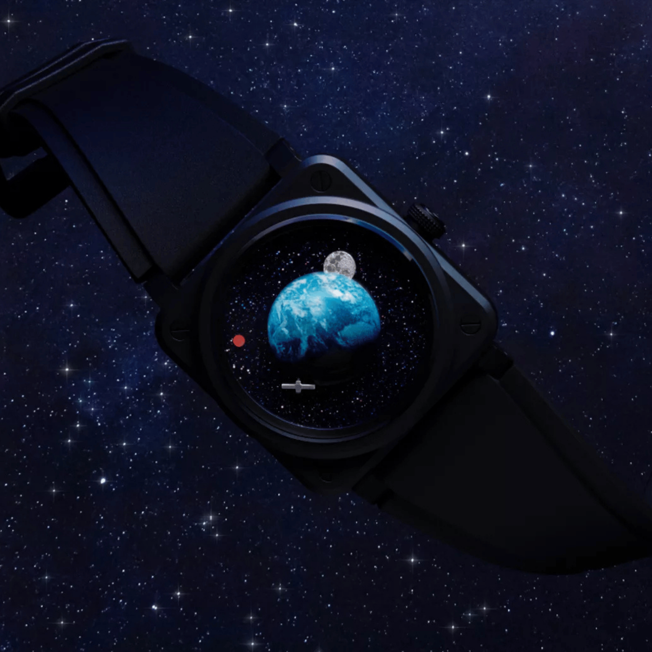 Bell & Ross BR-03 Astro automatic ceramic aventurine dial rubber strap 41 mm