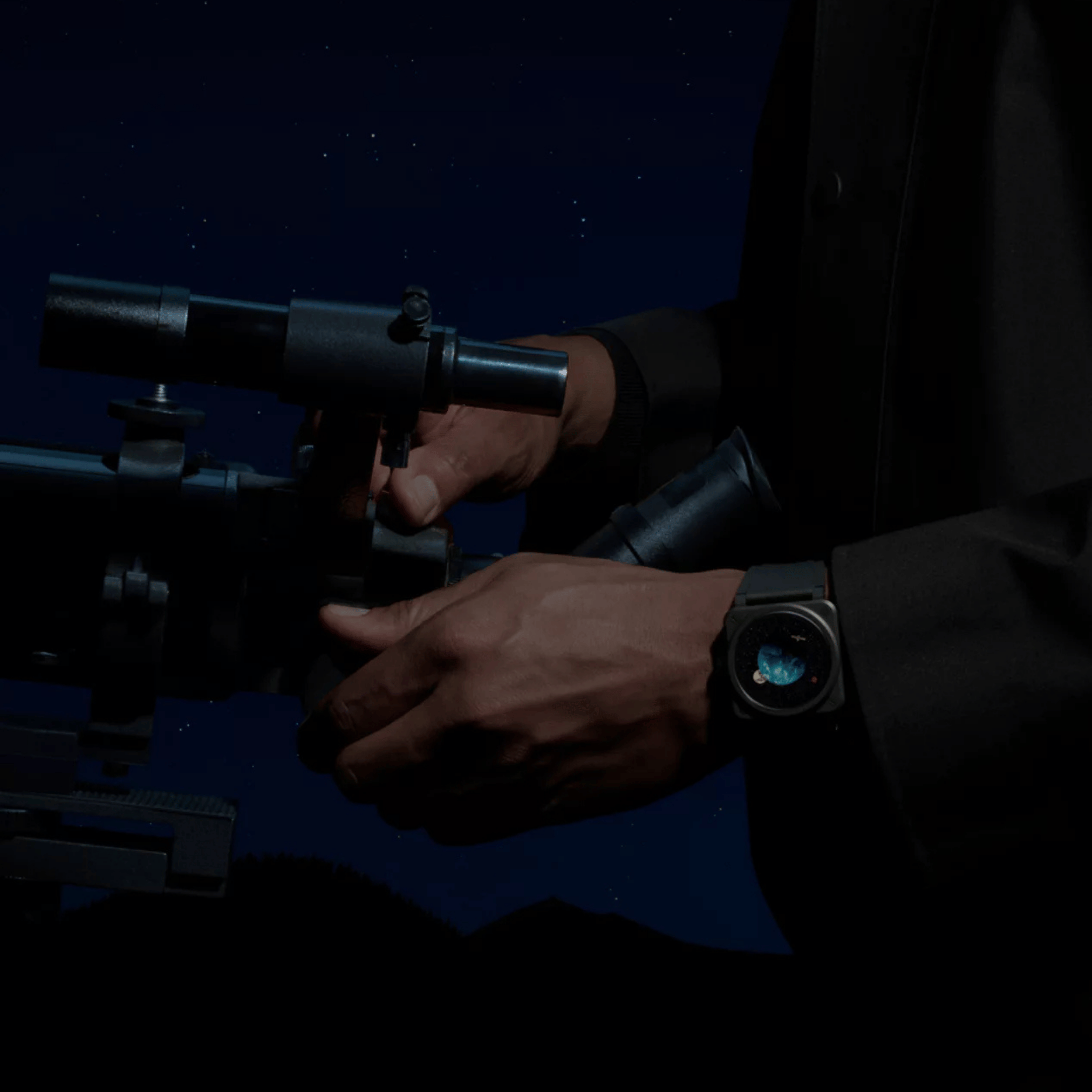 Bell & Ross BR-03 Astro automatic ceramic aventurine dial rubber strap 41 mm