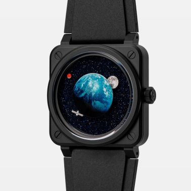 Bell & Ross BR-03 Astro automatic ceramic aventurine dial rubber strap 41 mm