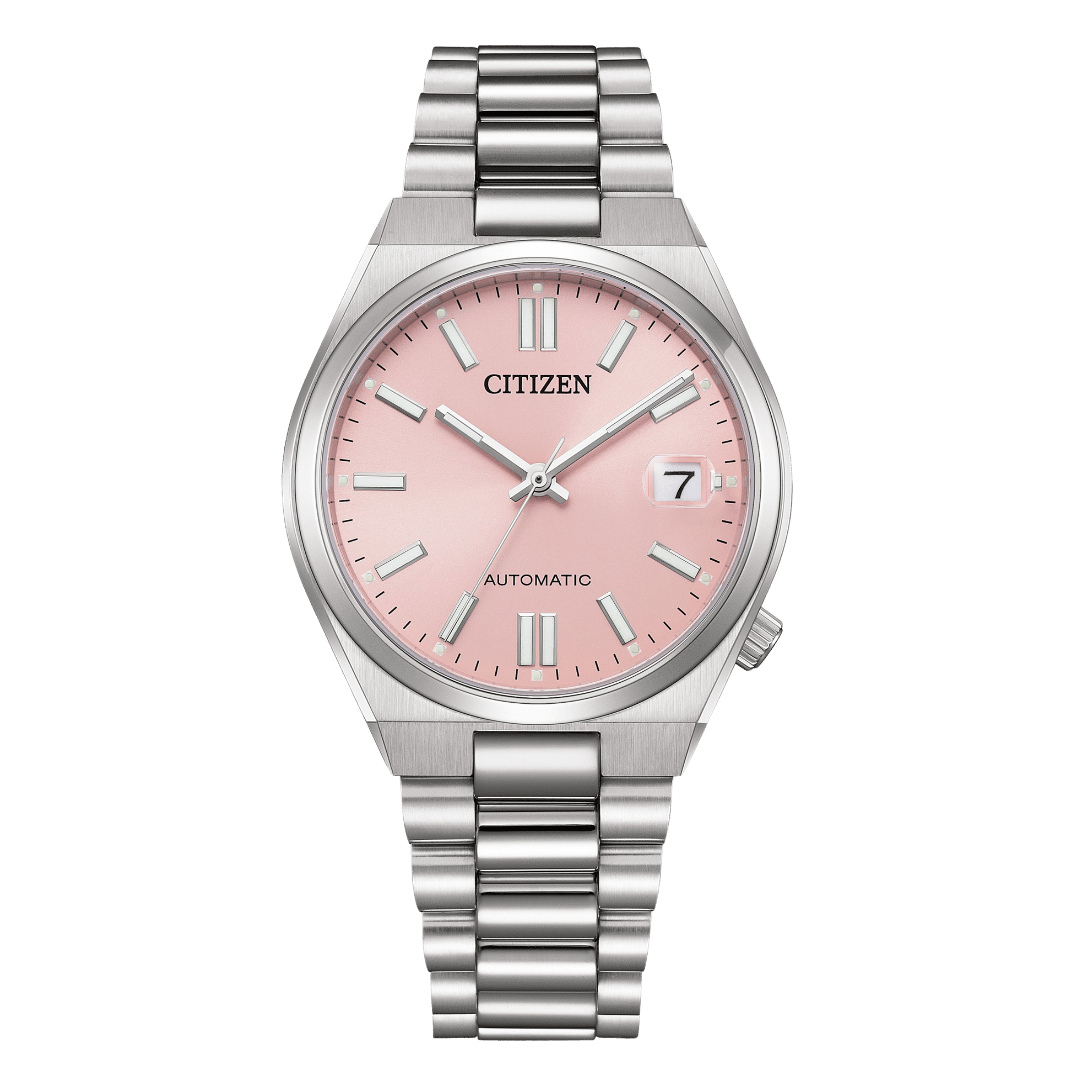 Montre Citizen Tsuyosa 37 mm Pastel Pink automatique cadran rose bracelet acier 37 mm