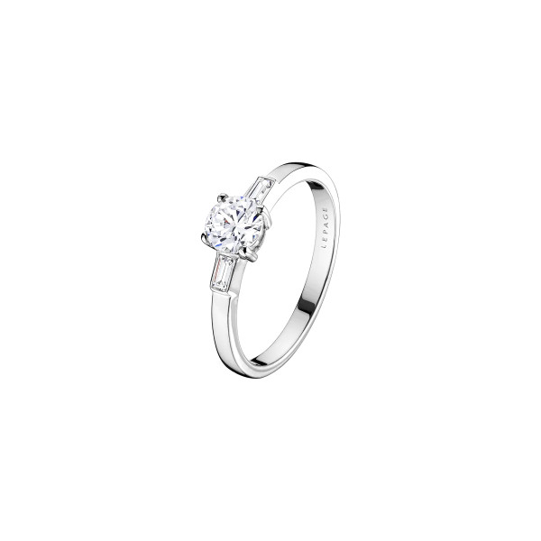 Solitaire Lepage Albert en or blanc diamants